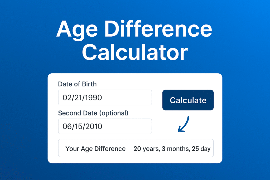 age difference calculator